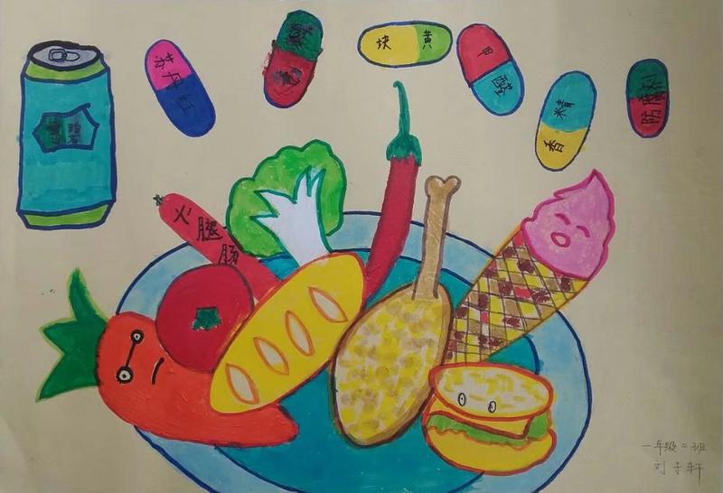 彭镇小学积极开展2018学校食品安全主题绘画大赛